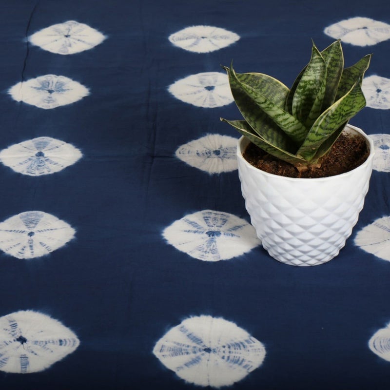 Trade Star 5 Yard Shibori Fabric Handmade Fabric for Dressmaking Indigo Tie Dye Indian Cotton Natural Dyed Textile for Sewing (Pattern 8) - Image 5